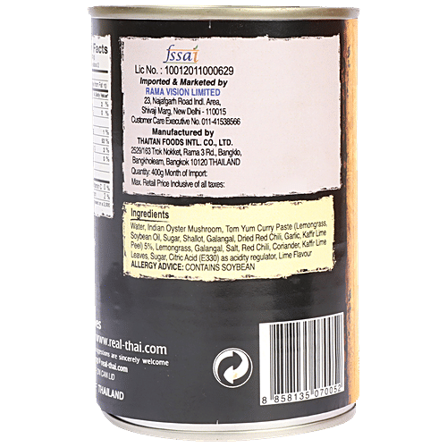 REAL THAI Tom Yum Soup, 400 g Can Zero Trans Fat