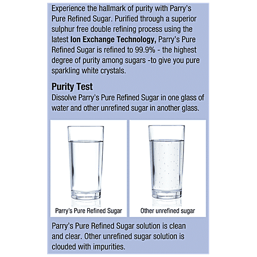 Parry's Pure Refined - Sugar Sulphur Free/Sakkare, 1 kg Pouch