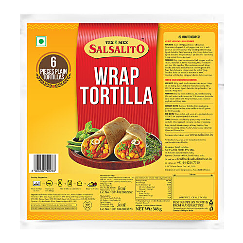 Buy Tex Mex Salsalito Tortilla Original Wrap 348 Gm Online At Best