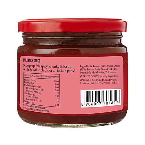 Buy Tex Mex Salsalito Dip Salsa 300 Gm Jar Online at the Best Price of