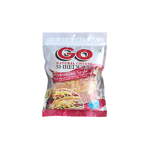 Go Natural Shredded Cheese - Mexican Style, Made from Cow's Milk, 150 g Pouch No Added Sugar