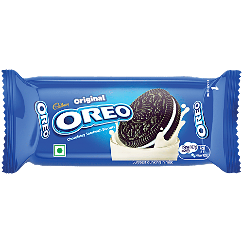 Cadbury Oreo Vanilla Flavour Creme Sandwich Biscuit, 41.75 g  