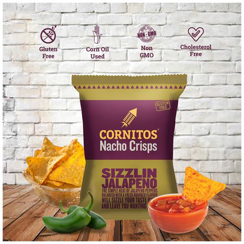 Cornitos Sizzlin Jalapeno Nacho Chips, 150 g Pouch Gluten Free