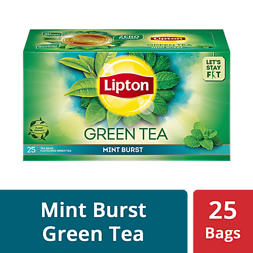 Lipton  Mint Burst Green Tea Bags, 32.5 g (25 Bags x 1.3 g each) 
