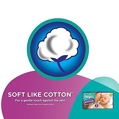 Pampers  Active Baby Small (3-8 kg) - 46 Diapers, 46 pcs  