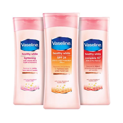 Vaseline Healthy White SPF 24 Body Lotion - For Fairer Skin in 2 Weeks, With Micro-Droplets of Vaseline Jelly, 300 ml  UVA & UVB Protection PA++
