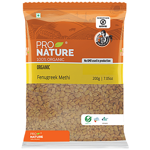 Buy Pro Nature Organic Fenugreek 200 Gm Pouch Online At Best Price of
