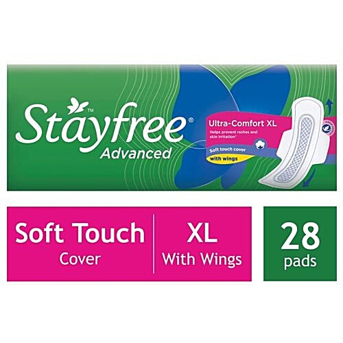 Buy STAYFREE Sanitary Pads Advanced Xl Soft UltraThin, With Wings 28