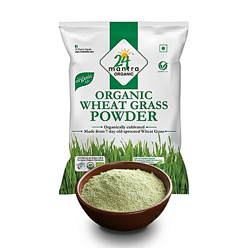 24 Mantra Organic Wheat Grass Powder, 100 g Carton 