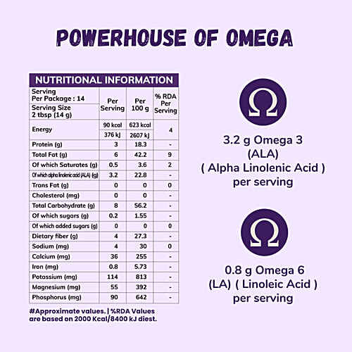 24 Mantra Organic Flax Seeds, 200 g Pouch Gluten Free