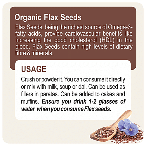 24 Mantra Organic Flax Seeds Organic, 200 g Pouch 