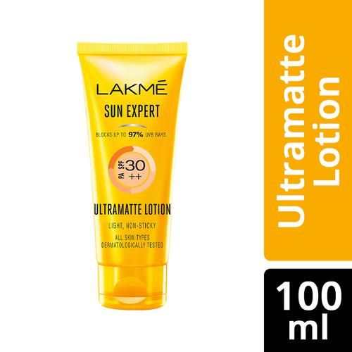 Lakme Sun Expert SPF 30 Ultra Matte Lotion, 100 ml Tube 