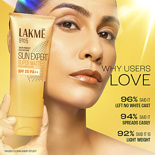 Lakme Sun Expert Ultra Matte Sunscreen Lotion - SPF 24 PA++, 50 ml  