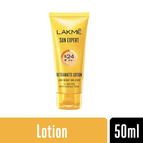Lakme Sun Expert SPF 24 Ultra Matte Lotion - Blocks Harmful Rays, Lightweight, 50 ml Bottle 