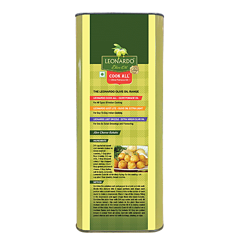 Leonardo Olive Pomace Oil, 5 L Tin 