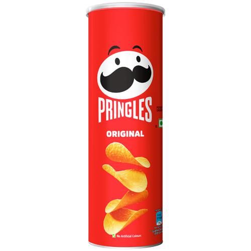 Pringles Original Potato Crisps - Classic Salted Flavour, 107 g  No Artificial Colours
