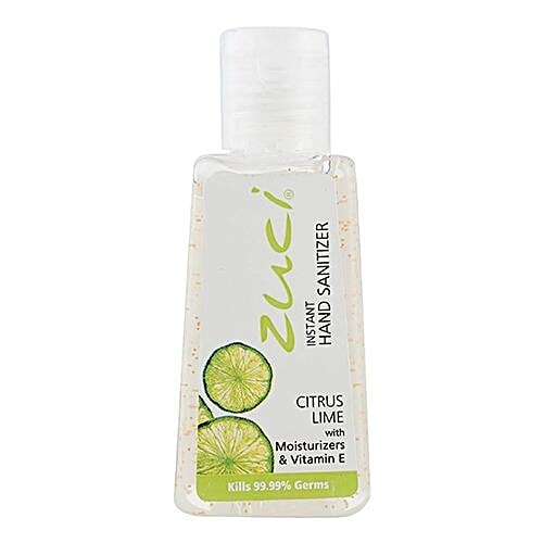 Zuci Instant Hand Sanitizer with Moisturizers & Vitamin E - Citrus Lime, Kills 99.99% Germs, 30 ml  
