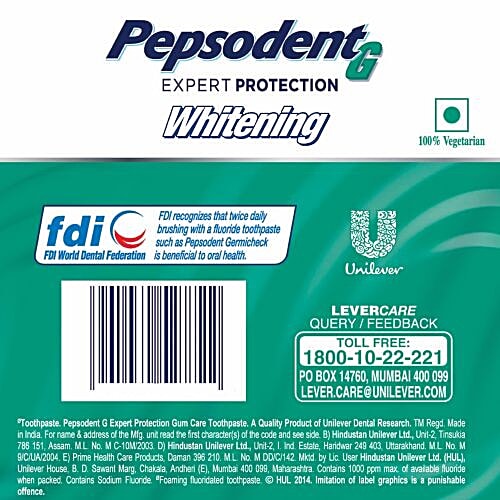 Pepsodent Expert Protection Whitening Toothpaste, 140 g  