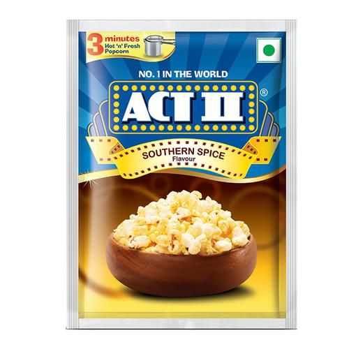 ACT II Instant Popcorn - Southern Spice Flavour, Hot, Fresh & Delicious, 70 g Pouch 