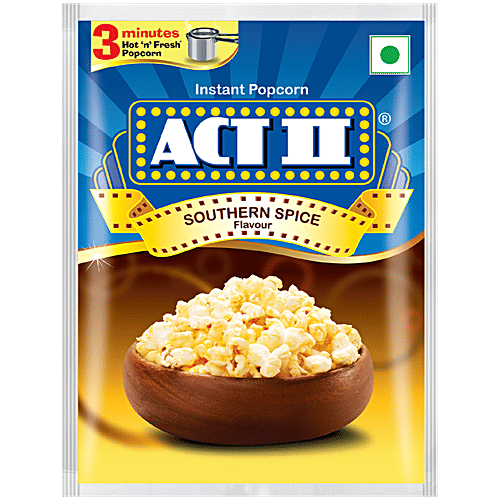 ACT II Southern Spice Flavour Instant Popcorn, 70 g Pouch 