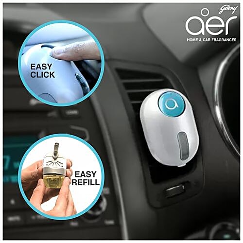 Godrej Aer Click Gel - Car Air Freshener Refill, Cool Surf Blue, 10 g  