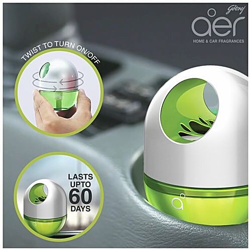 Aer Twist Gel - Car Air Freshener, Fresh Lush Green, 45 g  
