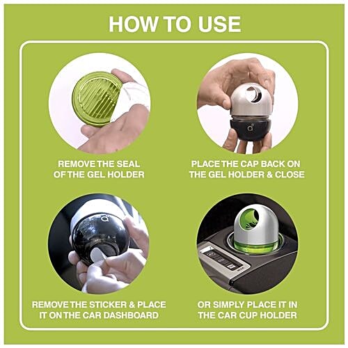 Aer Twist Gel - Car Air Freshener, Fresh Lush Green, 45 g  