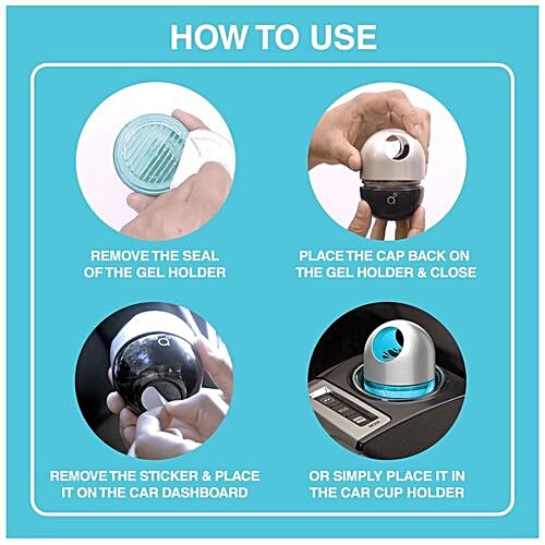 Aer Twist Gel - Car Air Freshener, Cool Surf Blue, 45 g  