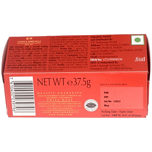 Lindt Lindor Milk Chocolates, 37.5 g