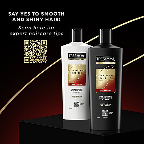 Tresemme Smooth Shine Silk Protein Professional Conditioner, 190 ml Smoother Hair with Shine in 1 Wash