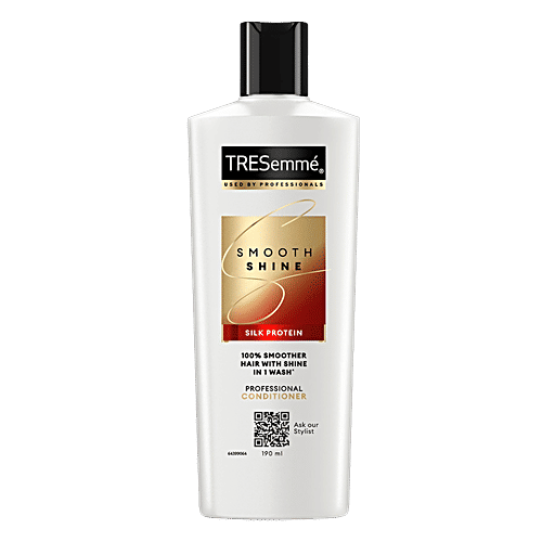 Tresemme Smooth Shine Silk Protein Professional Conditioner, 190 ml Smoother Hair with Shine in 1 Wash