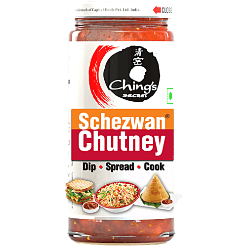 Ching's Secret Schezwan Chutney, 250 g  Spicy & Tangy, Dip Spread Cook