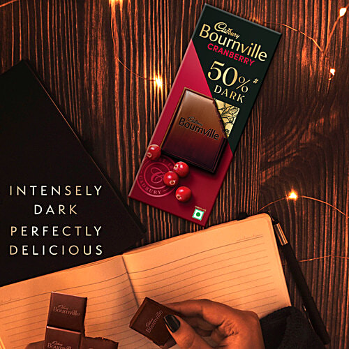 Cadbury Bournville Cranberry 50% Dark Chocolate Bar, 78 g  