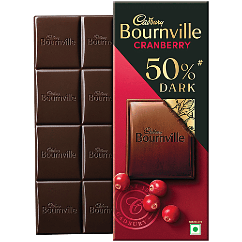 Cadbury Bournville Cranberry 50% Dark Chocolate Bar, 78 g  