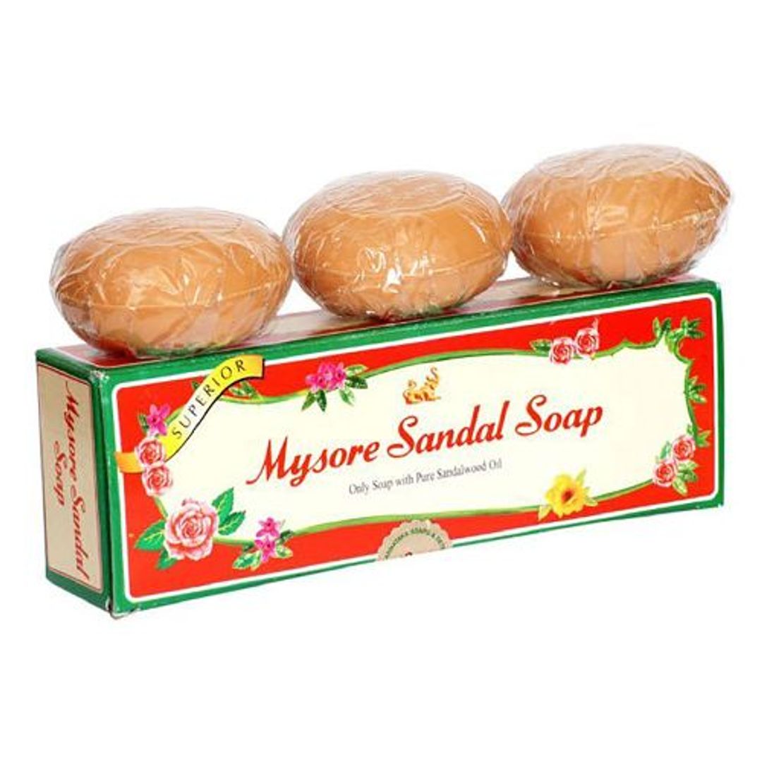 Mysore Sandal Superior Sandalwood Oil Soap, 150 g Pack of 3
