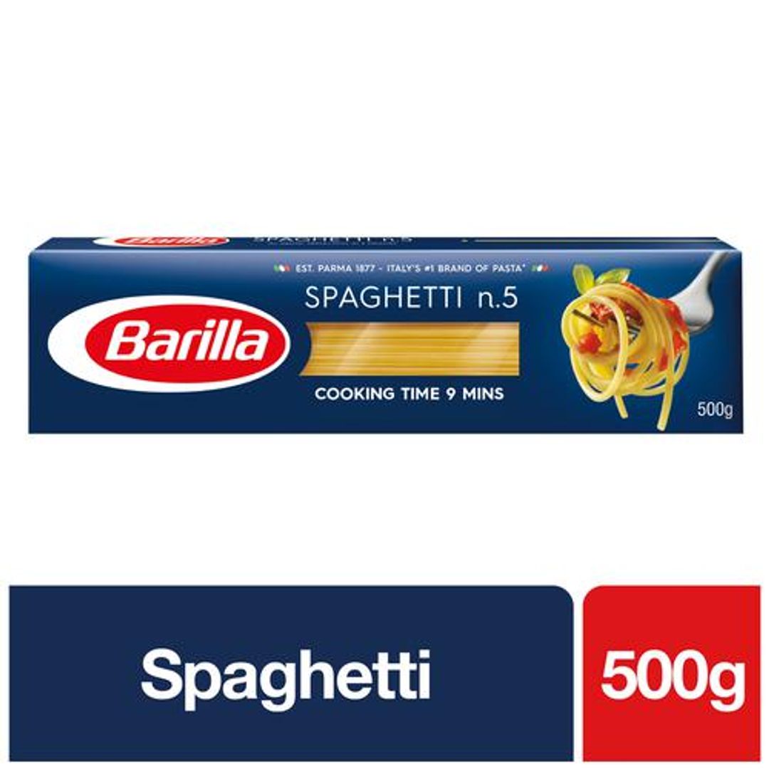 Barilla Durum Wheat Pasta - Spaghetti n.5, 500 g Carton