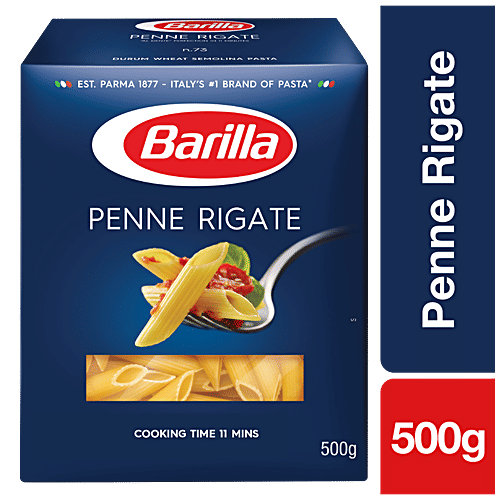 Barilla Durum Wheat Pasta - Penne Rigate, 500 g Carton 