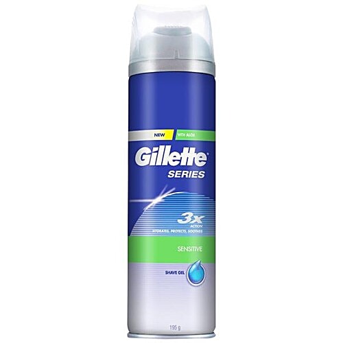 Gillette Series Pre Shave Gel With Aloe - Sensitive Skin, 195 g  