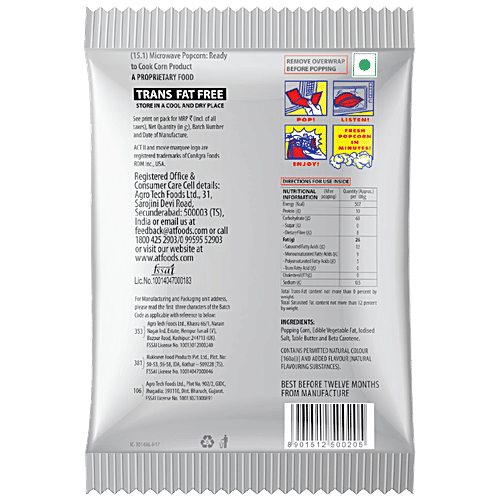 ACT II Microwave Popcorn - Butter, 99 g Pouch 