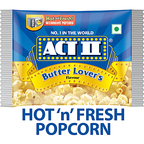 Buy Act Ii Microwave Popcorn Butter Lovers Flavors 99 Gm Pouch Online