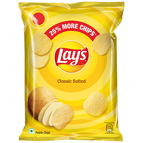 Buy Lays Potato Chips Classic Salted 52 gm Online at Best Price. of