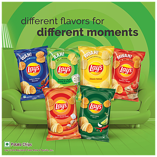 Buy Lays Potato Chips American Style Cream Onion Flavour 52 Gm Online At Best Price of Rs 20