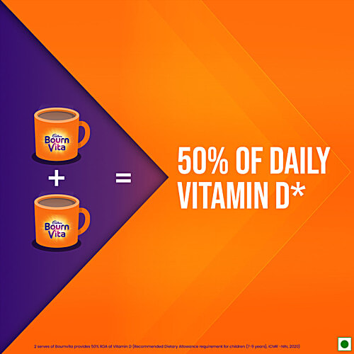 Bournvita Chocolate Nutrition Drink, 500 g Pouch Vitamin D