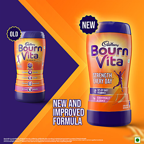 Cadbury Chocolate Health Drink - Bournvita, Refill Pack, 500 g Pouch 