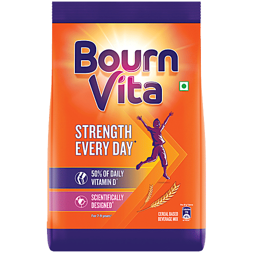 Bournvita Chocolate Nutrition Drink, 500 g Pouch Vitamin D