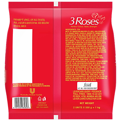 3 Roses Dust Tea, 1 kg Perfect Taste, Good Health with Healthy Flavonoids