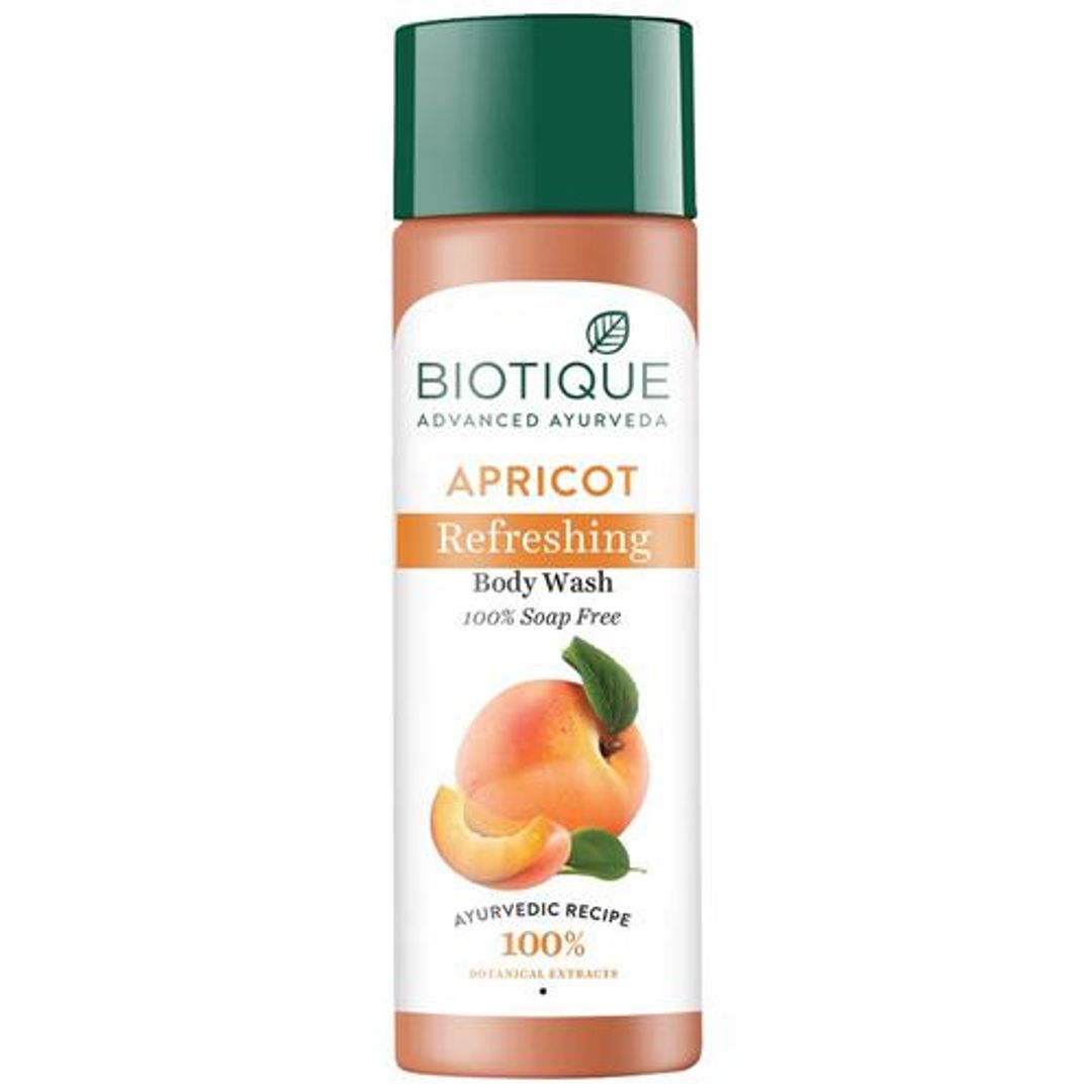 BIOTIQUE Apricot Refreshing Body Wash - 100% Soap Free, 190 ml 