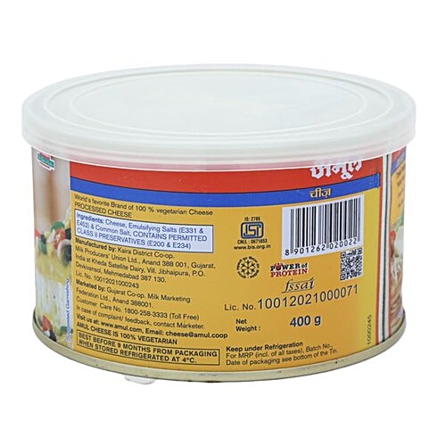 Buy Amul Processed Cheese 400 gm Tin Online at Best Price. of Rs 238