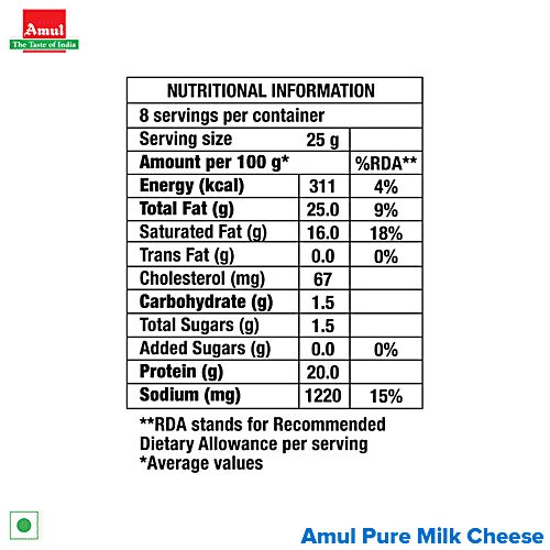Buy Amul Processed Cheese Cubes 200 Gm Carton Online At Best Price of