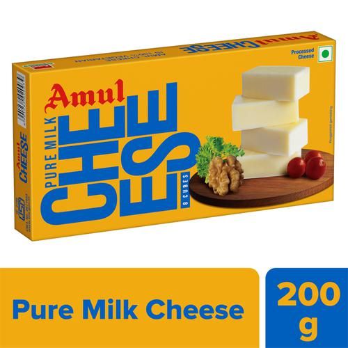 Amul Processed Cheese Chiplets Cubes, 200 g (8 Cubes) 